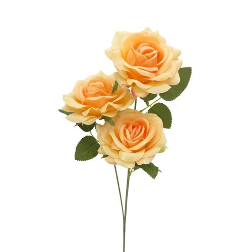 Artificial Buttercup Rose 3H Peach 72cm