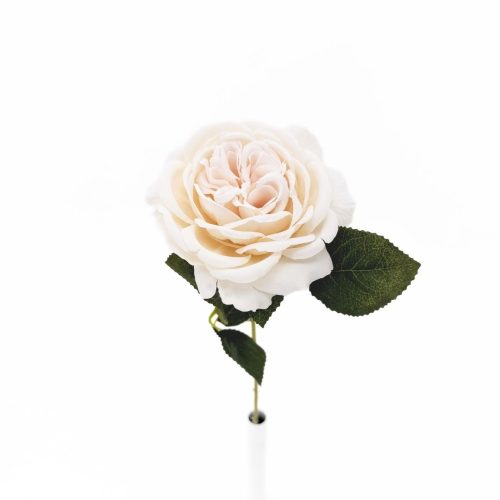 Artificial David Austin Rose Cream 50cm