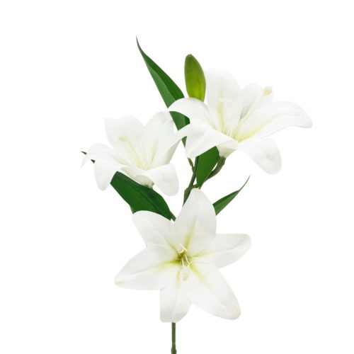Artificial Casablanca Lily 3H White 69cm with three white lily heads