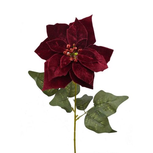 Red artificial poinsettia for Christmas floral displays