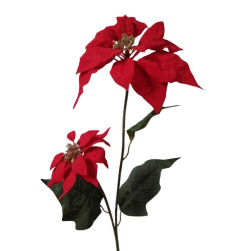 Poinsettia Stem Red 55cm