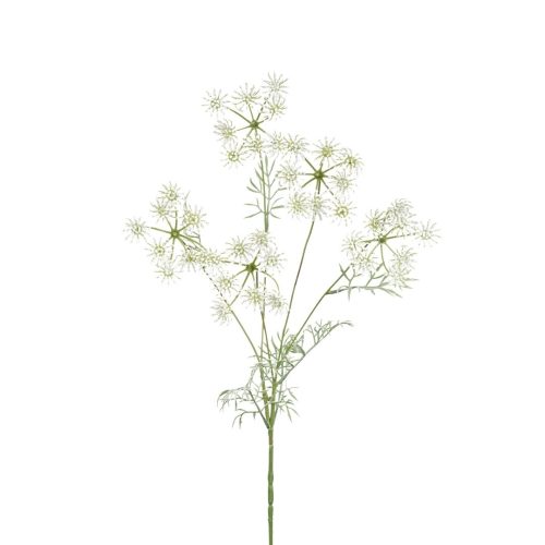 White artificial Queen Anne’s lace flower spray