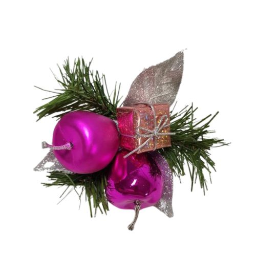 Christmas Apple Pick 20cm Pink