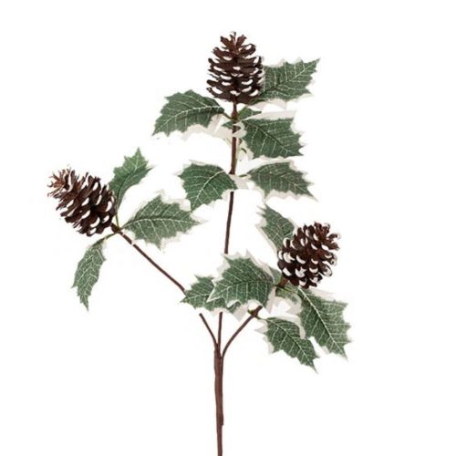 Christmas foliage spray with pine cones